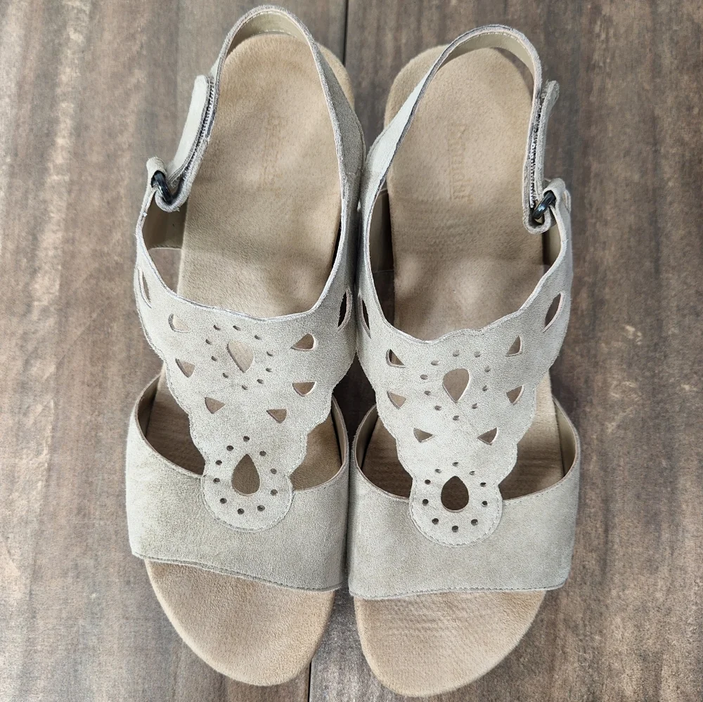 Bjorndal Suede Leather Wedge Sandals Size 11 - Picture 6 of 9